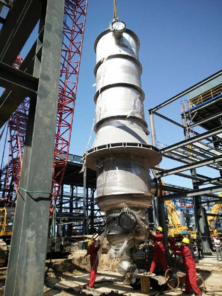 A COIL WOUND HEAT EXCHANGERS en construcción